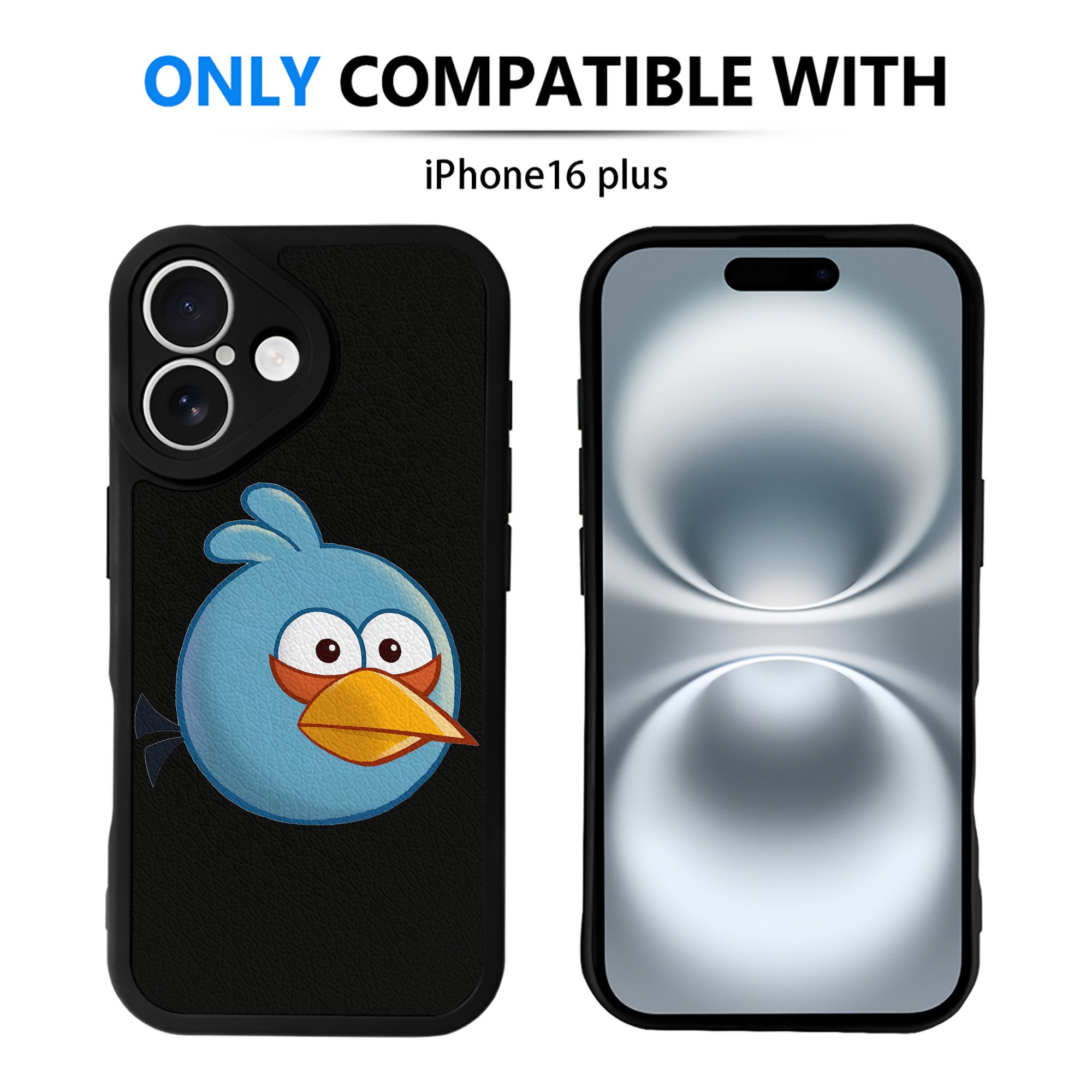 （画像用） Angry Birds アングリーバード 【iPhone 16シリーズ対応】シリコンスマホケース（レザー調） 材質：シリコン